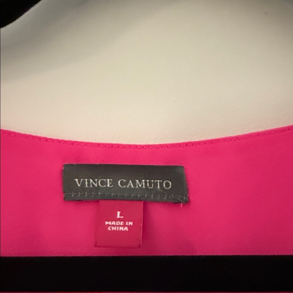 Vince Camuto Hot Pink Flutter Sleeve Blouse - Picture 2 of 5